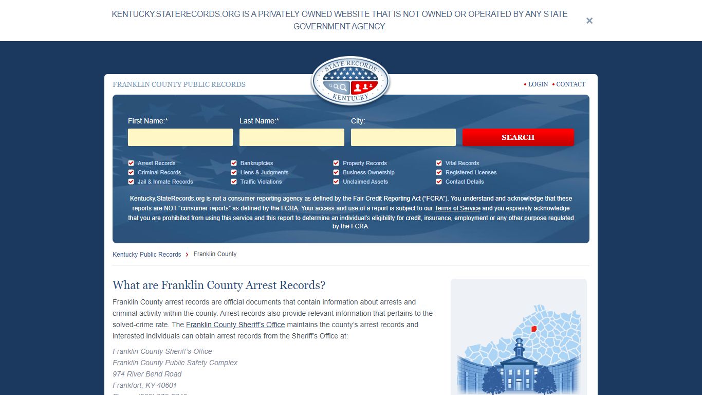 Franklin County Arrest, Court, and Public Records | StateRecords.org